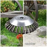 150mm Steel Wire Wheel Garden Weed Brush Lawn Mower Grass Eater Trimmer Brush Cutter Tools Garden Grass Trimmer Head Weed Brush