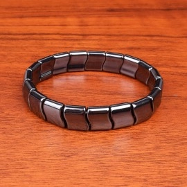 Fashion Wave Hematite Energy Bracelets Men Nature High Polish Hematite Magnetic Bracelets for Women New Positive Energy Jewelry