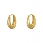 New Classic Copper Alloy Smooth Metal Hoop Earrings For Woman Fashion Korean Jewelry Temperament Girl's Daily Wear earrings